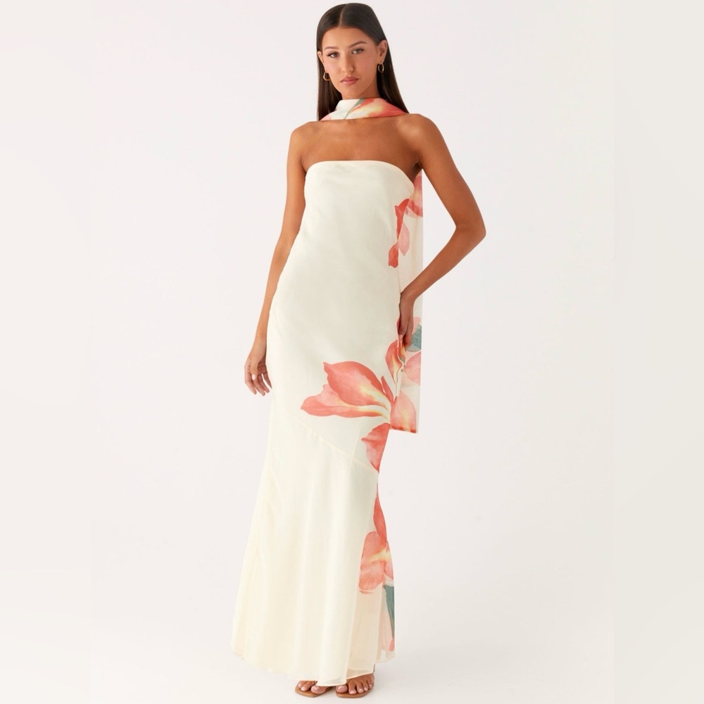 Floral Strapless Dress